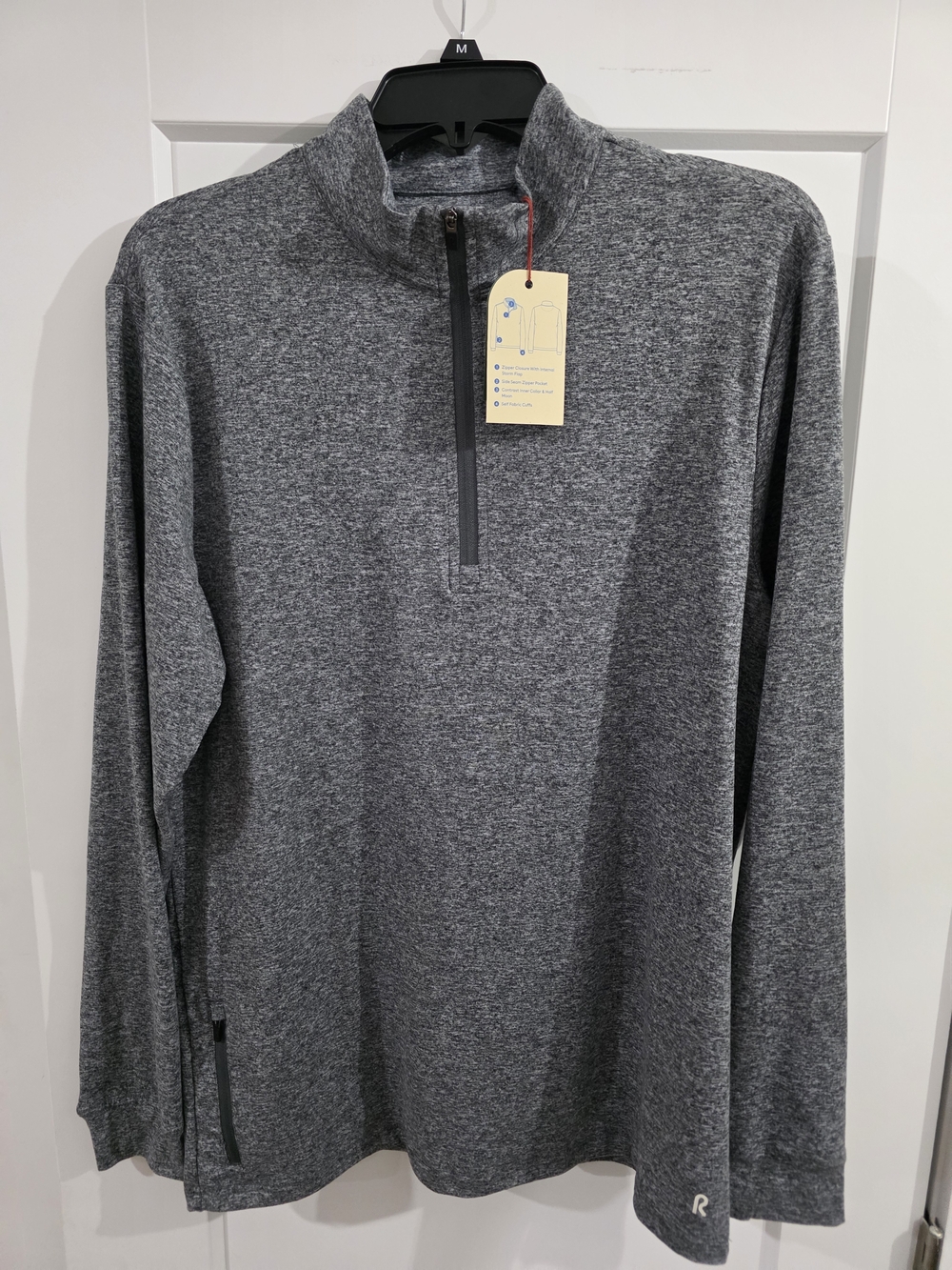 Men's Heather Grey Quarter-Zip Performance Pullover